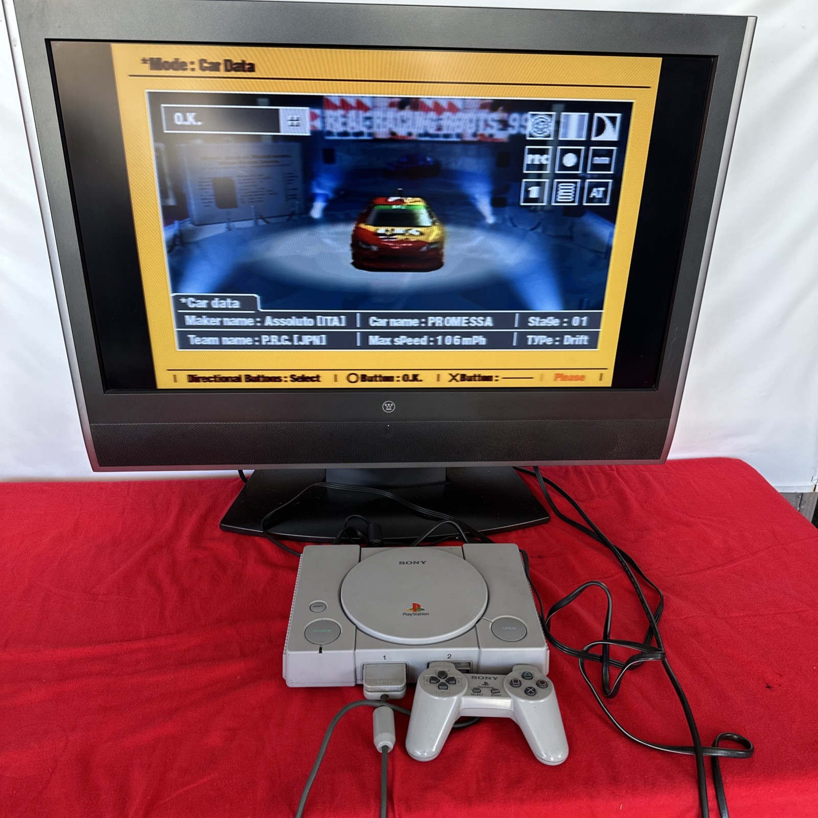 Sony PlayStation 1 System Console PS1 Tested! game not included