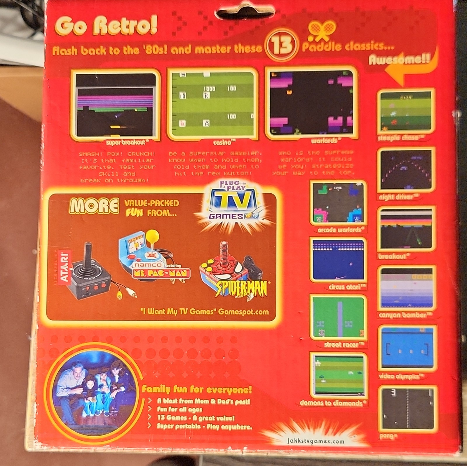 Atari Plug It In & Play TV Games Plug & Play Paddle Controller 13 Games
