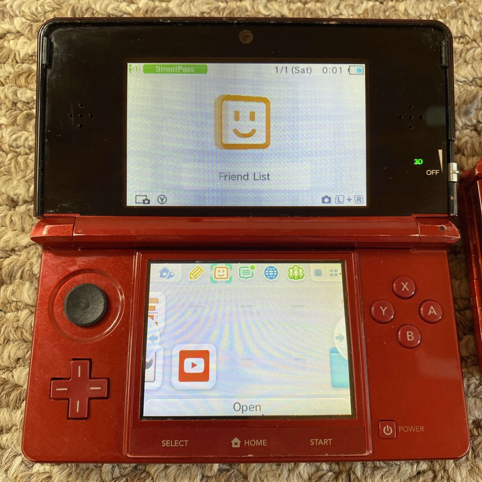 Red Black Nintendo 3ds CTR-001 Lot Of 2 Different Issues READ