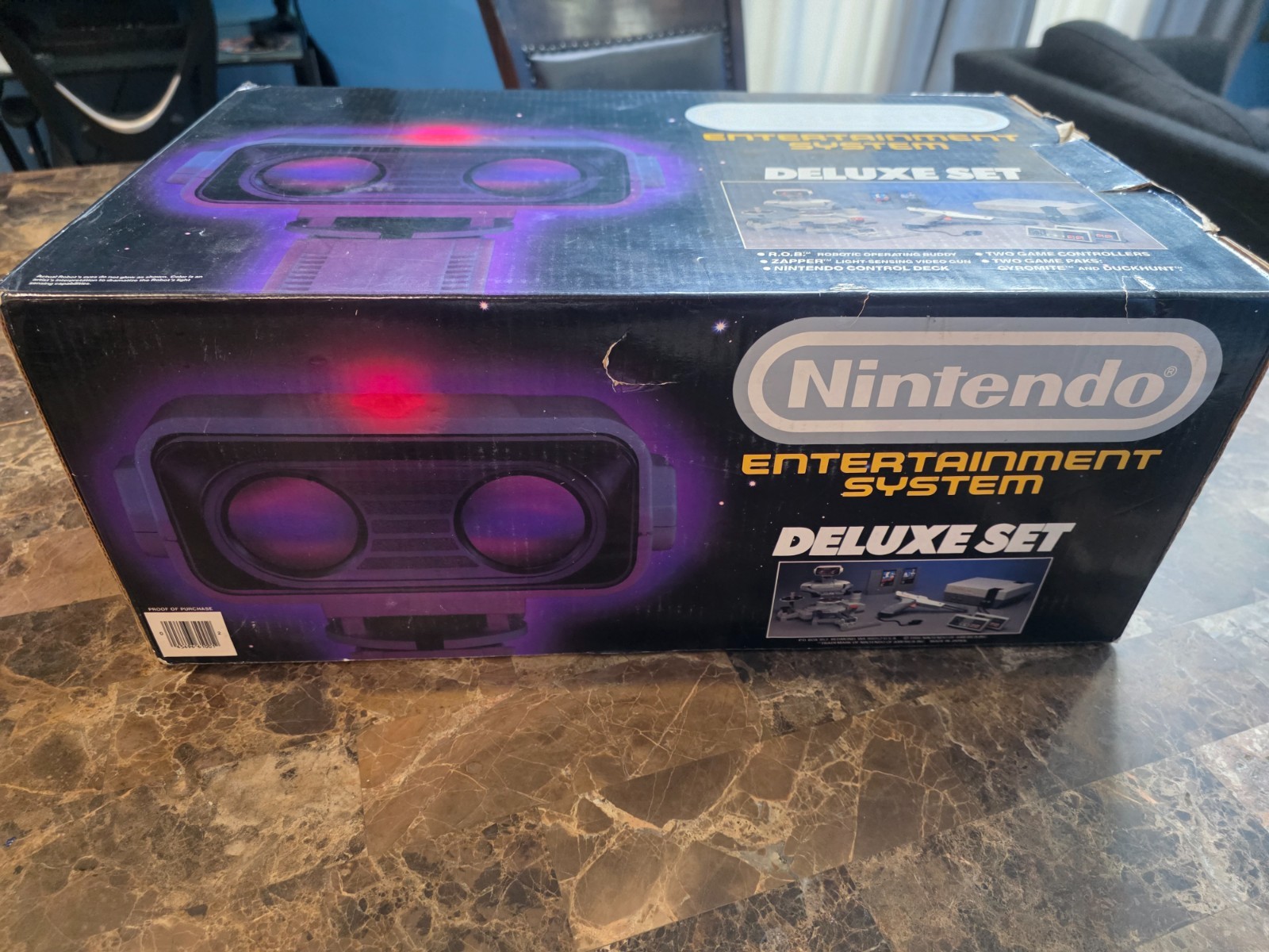 Nintendo NES Deluxe Set System w/ Working/Tested ROB,Phaser, CIB