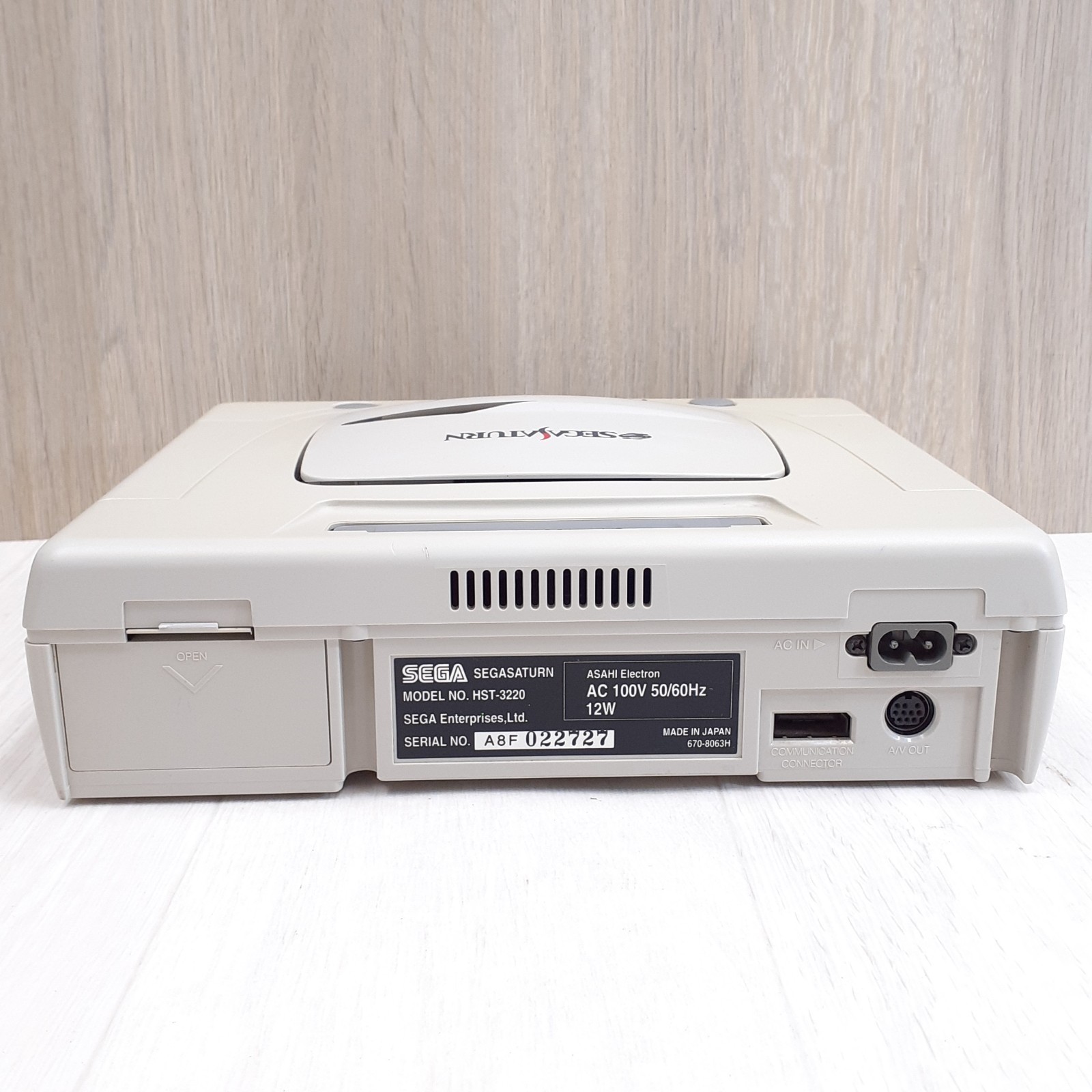Sega Saturn Console Bundle w/ 2 Controllers 8 Games Tested Japan White HST-3220