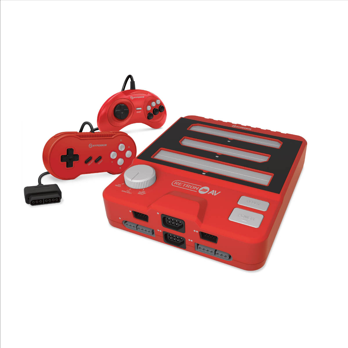 Hyperkin RetroN 3 AV Console for NES, SNES,Super Famicom, Genesis/Mega Drive Red