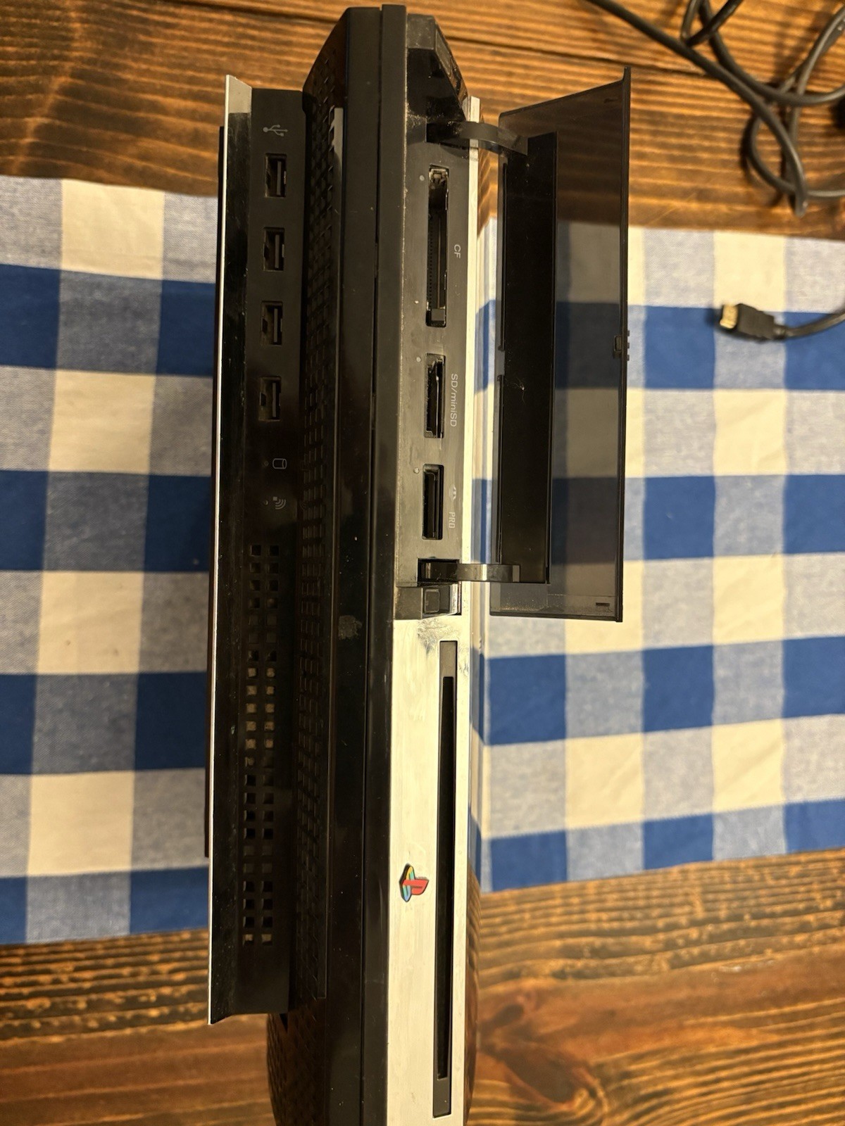 Sony PlayStation 3 PS3 40GB Black Console w/ Controller Cables CECHH01