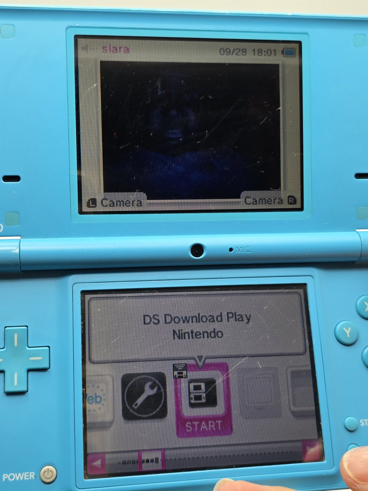 Nintendo DSi DSi Handheld Game Console TWL-001 Aqua Blue