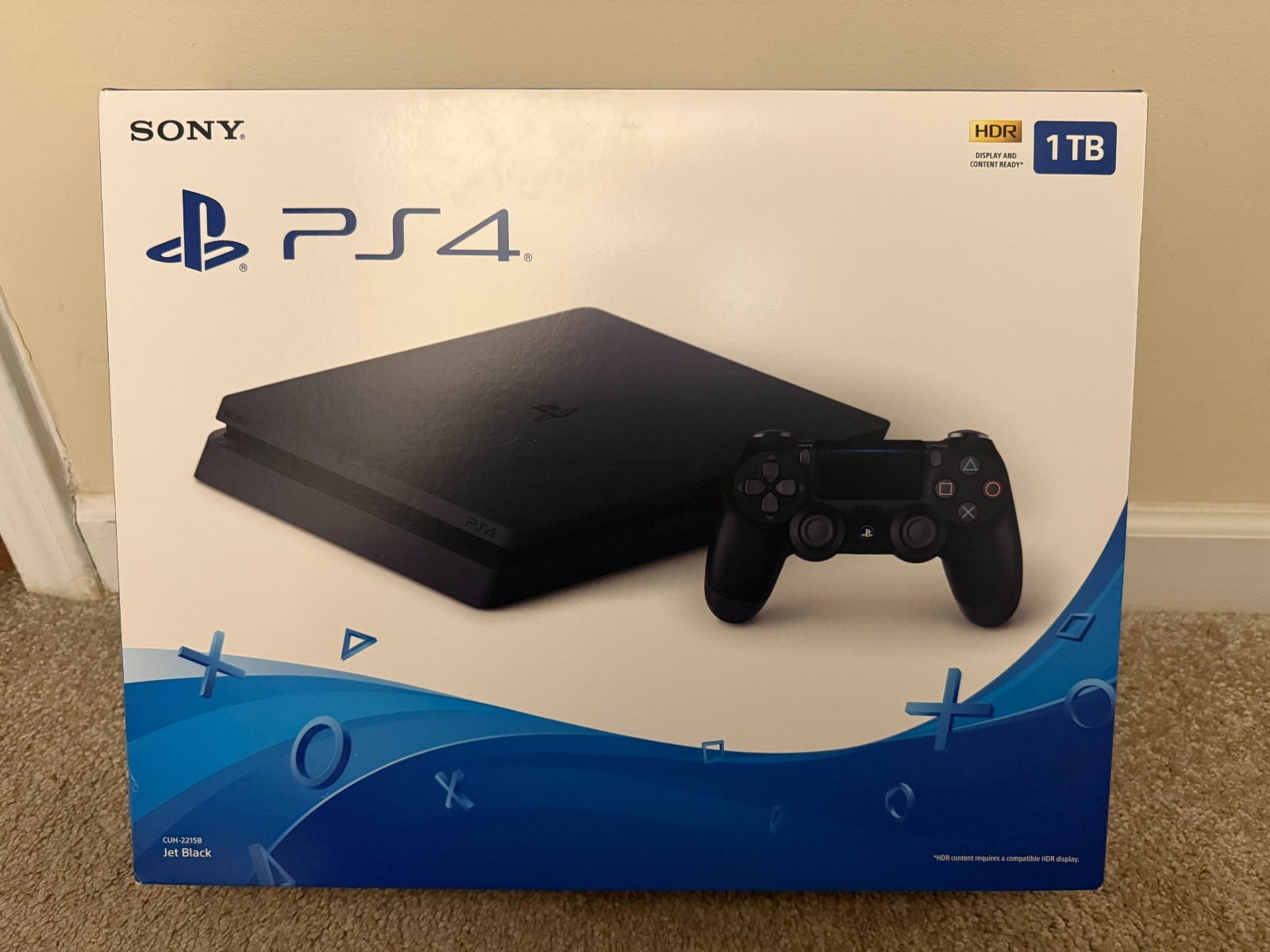 UNOPENED Sony PlayStation 4 Slim 1TB Console & Controller – Jet Black