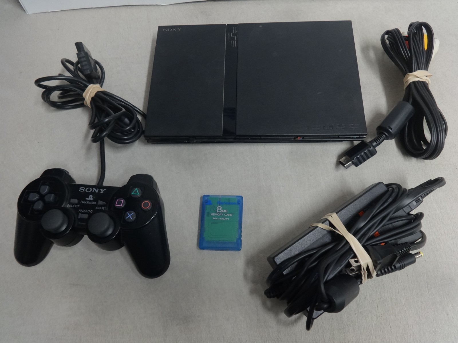 OEM Sony PS2 SLIM Video Game System Console Bundle Set Playstation-2 SCPH-77001