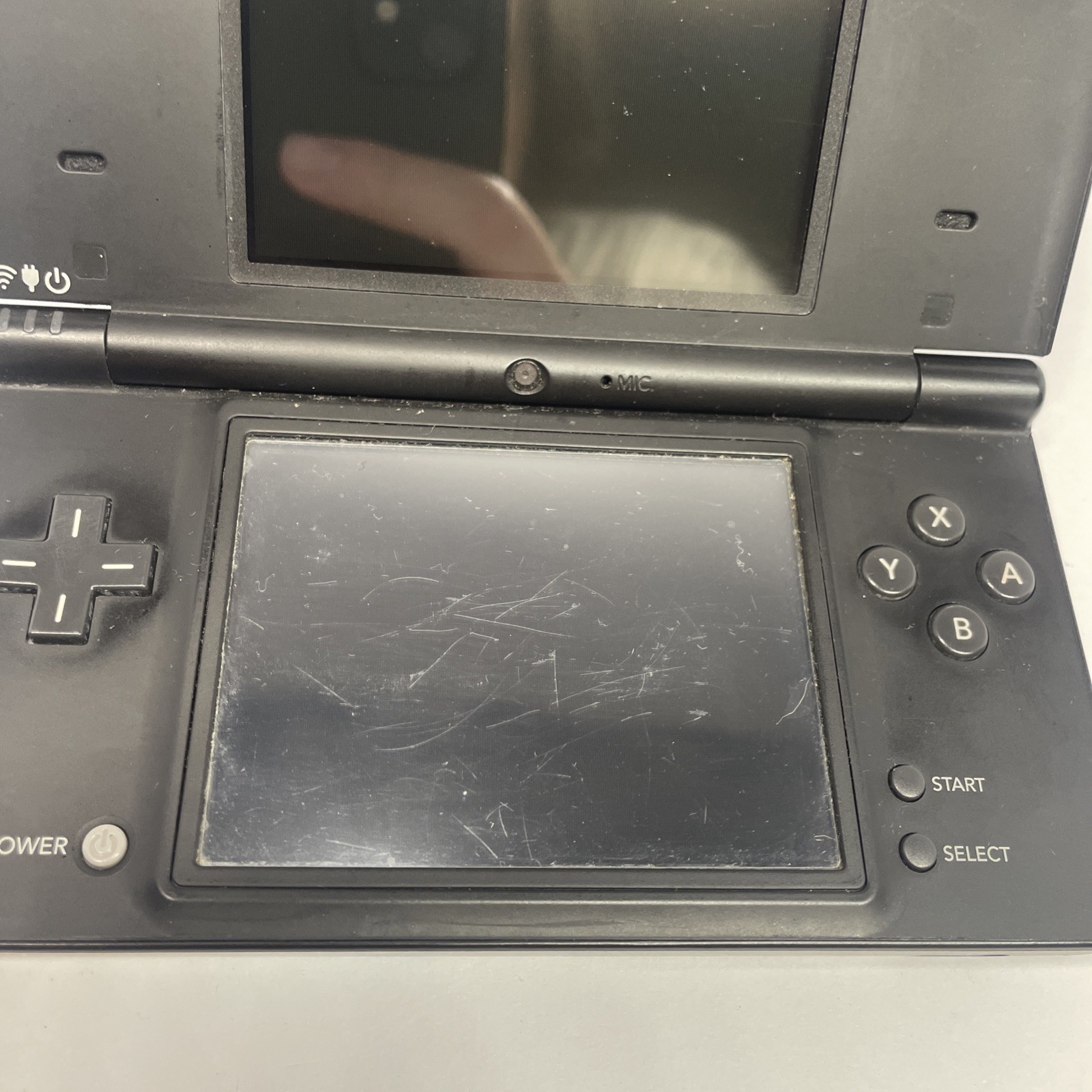 Nintendo DSi TWL-001 Black handheld system w/ Mario Bros -needs charger