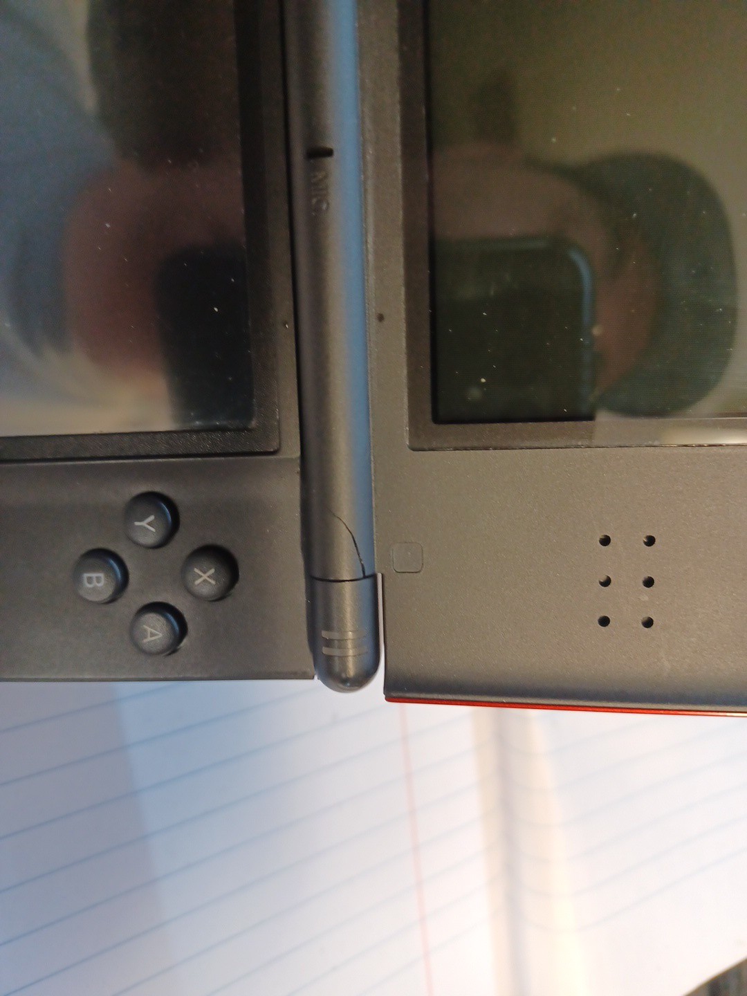 Nintendo DS Lite USG-001 Red/Black Dual Screen Touch Handheld Console- Tested
