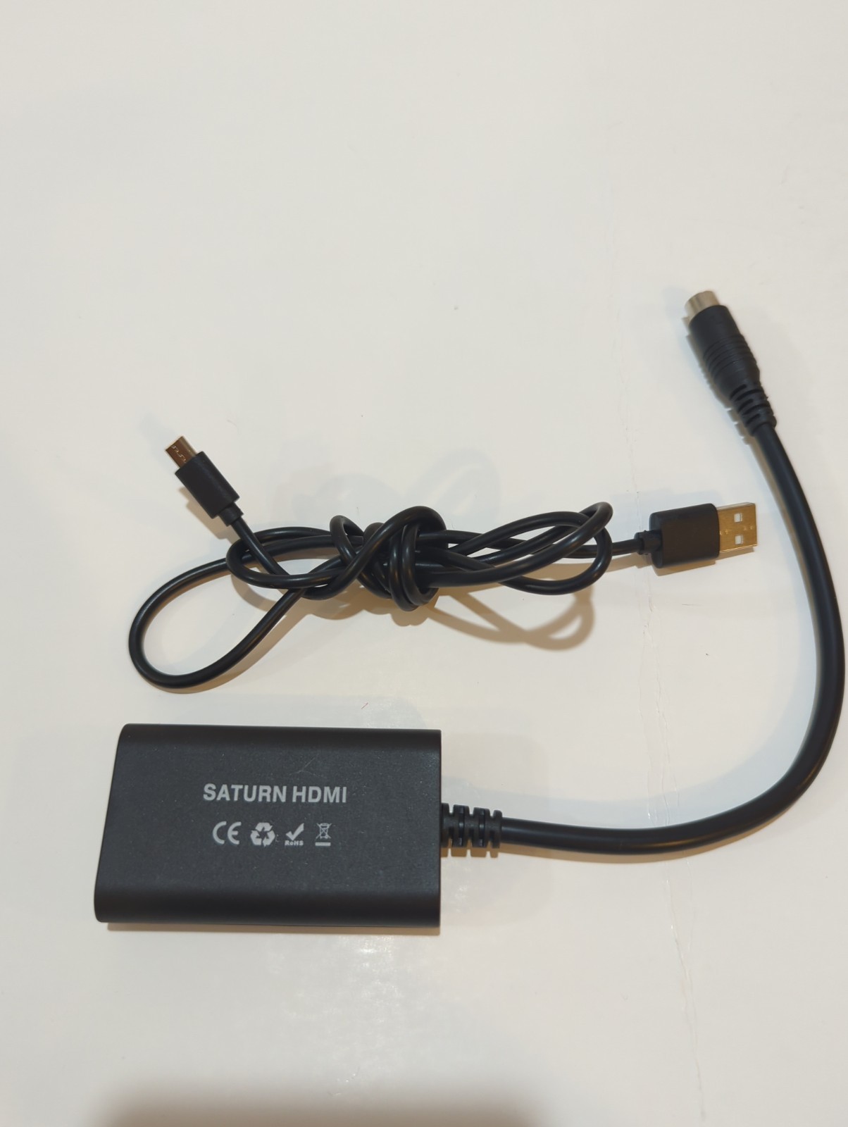 SEGA Saturn Console – Black – Tested MK-80000A With Controller, HDMI adaptor.