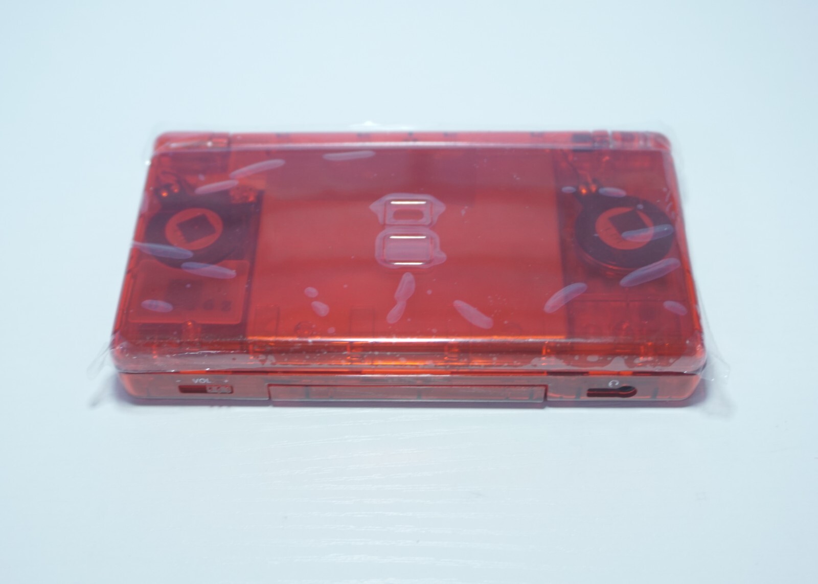 Nintendo DS Lite Transparent Clear Blood Red Handheld System with Charger