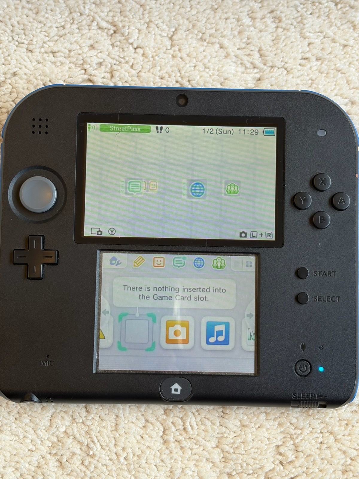 Nintendo 2DS Launch Edition Blue and Black Handheld System – Black/Blue