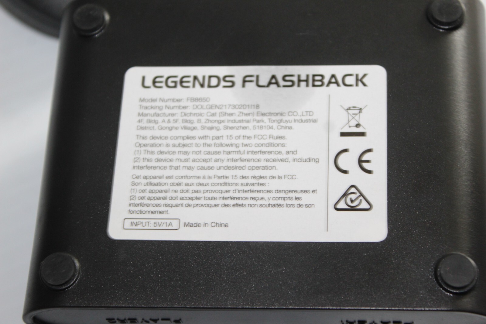 Legends FlashBack Deluxe Game Console W SD Card Slot 50 Built in Games Tested