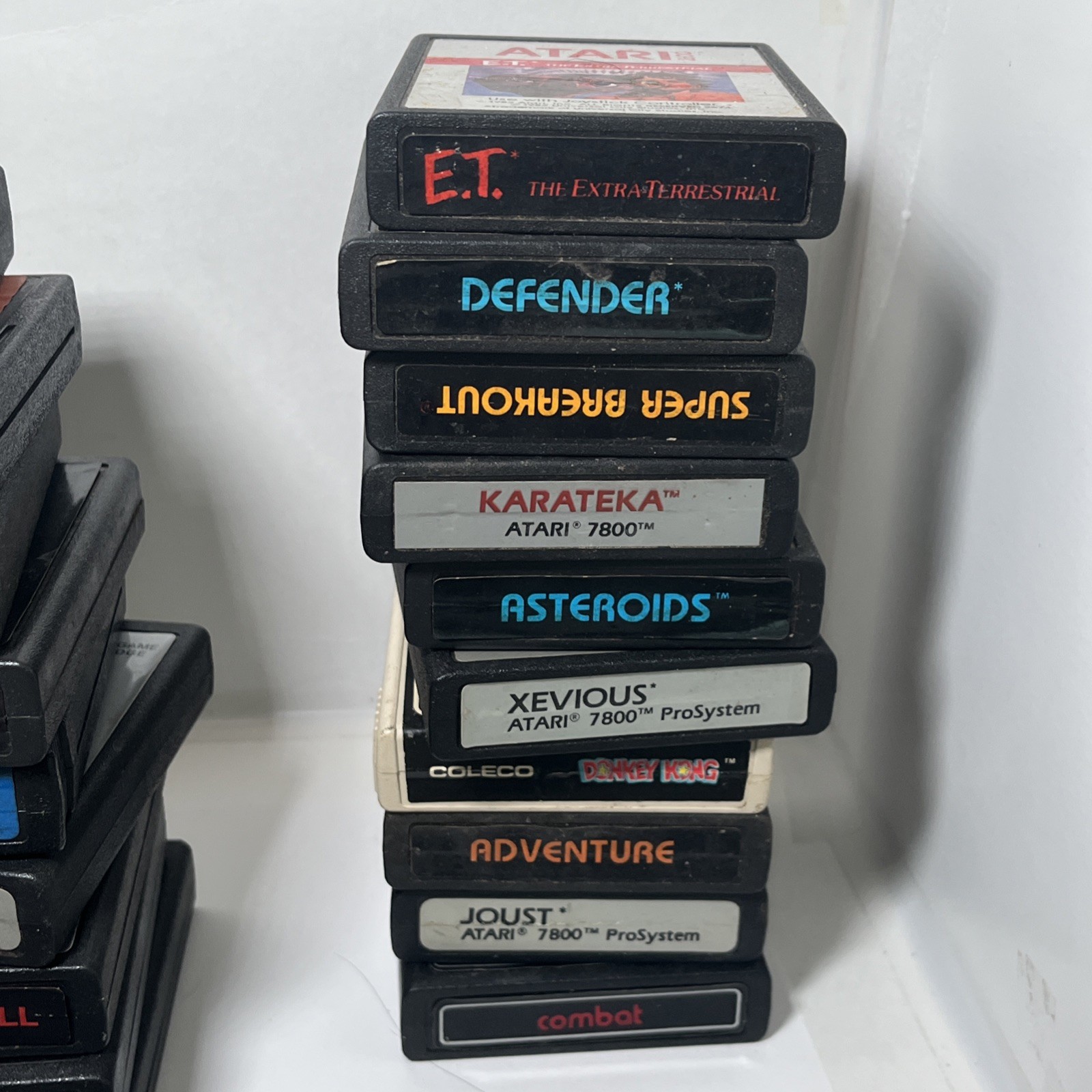 Atari 7800 Console, 2 Controller And 29 Games Lot + Cables READ DESC