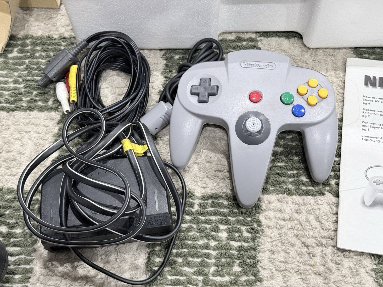 Nintendo 64 Atomic Purple Controller Console Bundle Complete In Original Box