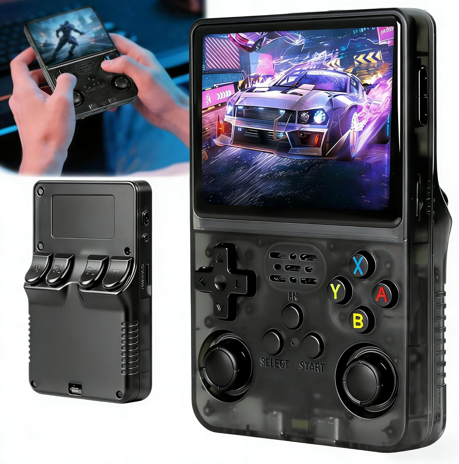 R36S Retro Handheld Game Console, 3.5 Inch 640X480 IPS Screen, 64GB Built-In 15,