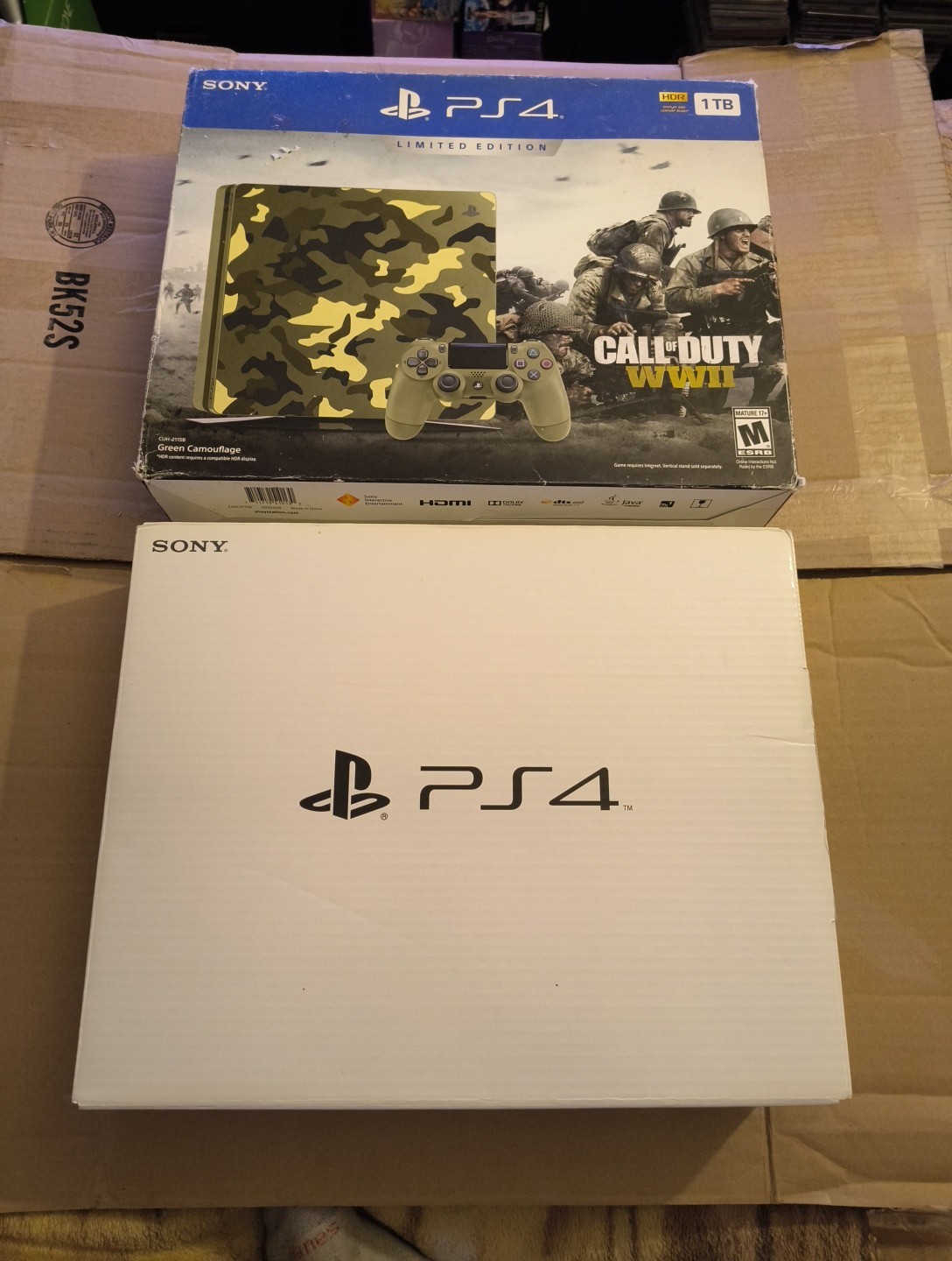 PS4 Slim Call Of Duty WW2 Camo Limited Edition In Box Lot Of 17 Games Read Des
