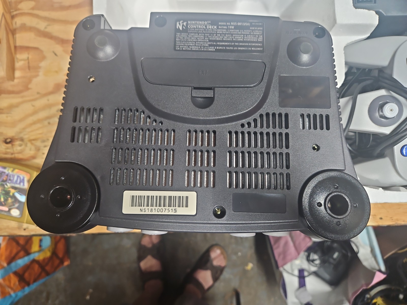Nintendo 64 Console With Box N64 Controller Styrofoam