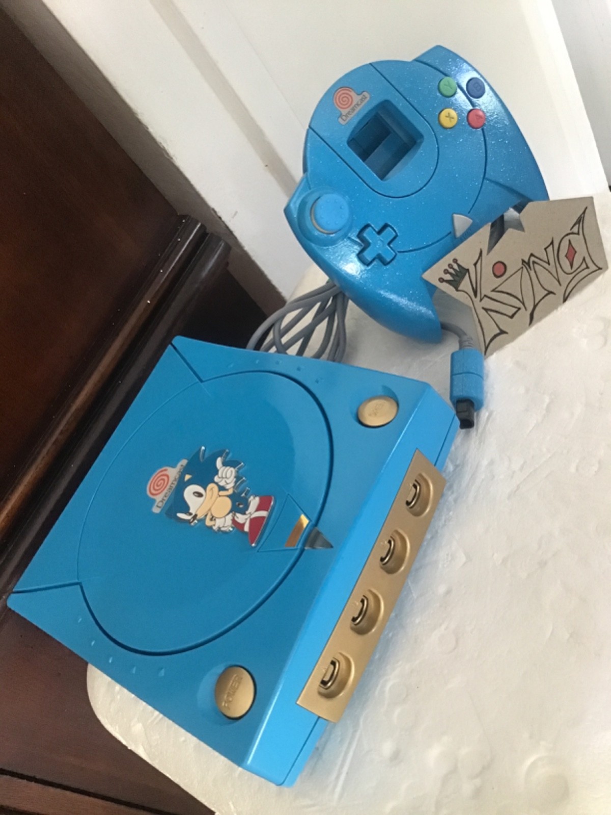 💙 SEGA Dreamcast HKT-3020 Home Console 💙 Edition🌟💙 GOLD/BLUE
