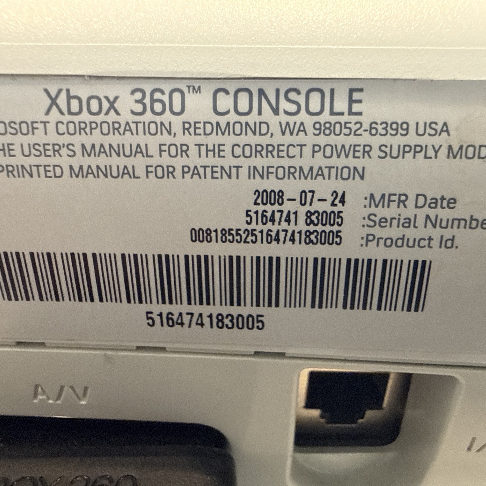 Microsoft Xbox 360 Pro Console-White-TESTED Parts Due to age & Cleaning. Read!!