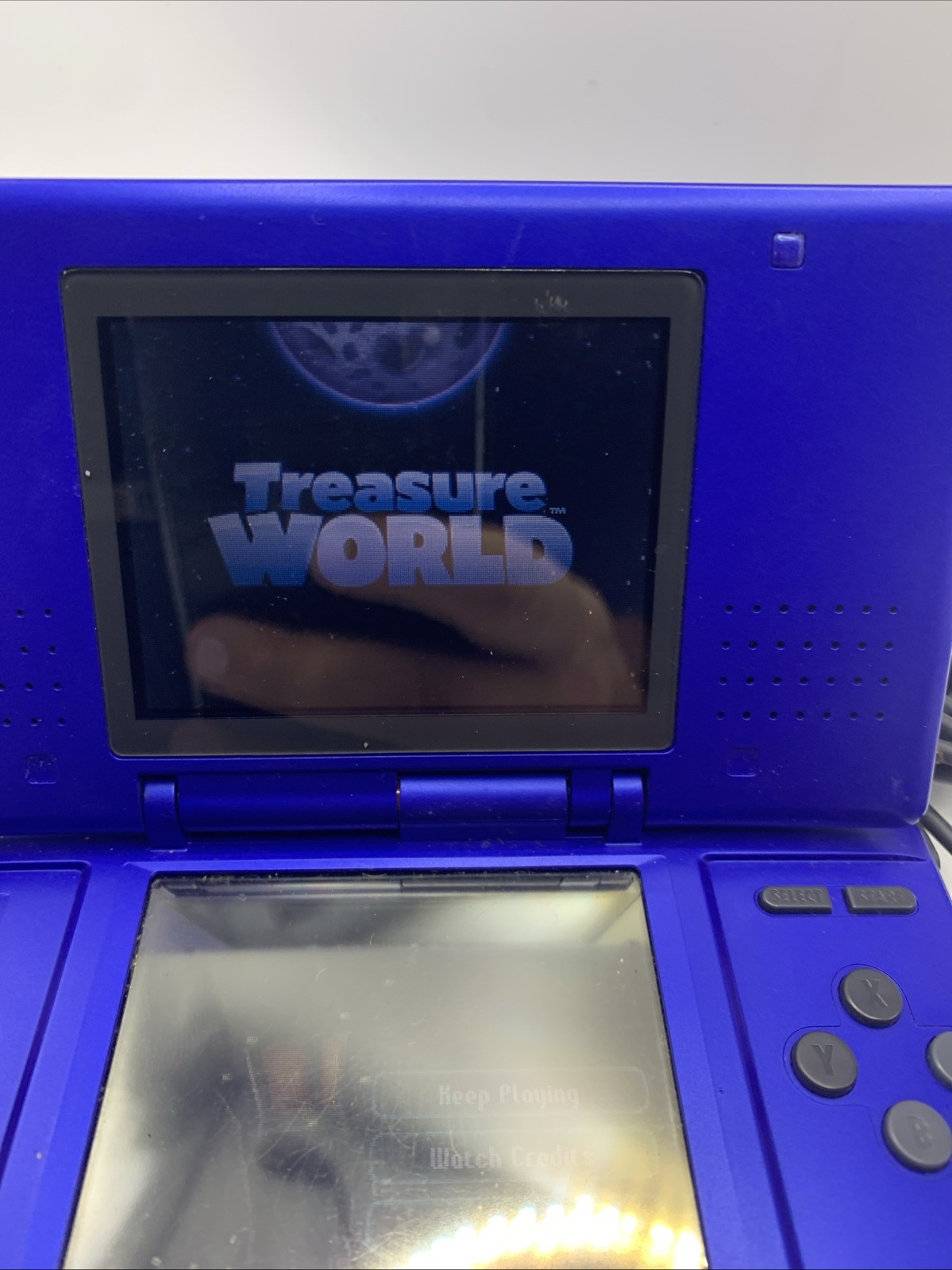 Nintendo Fat DS NTR-001 Console 2004 Blue, Tested Includes Charging Cord & Game