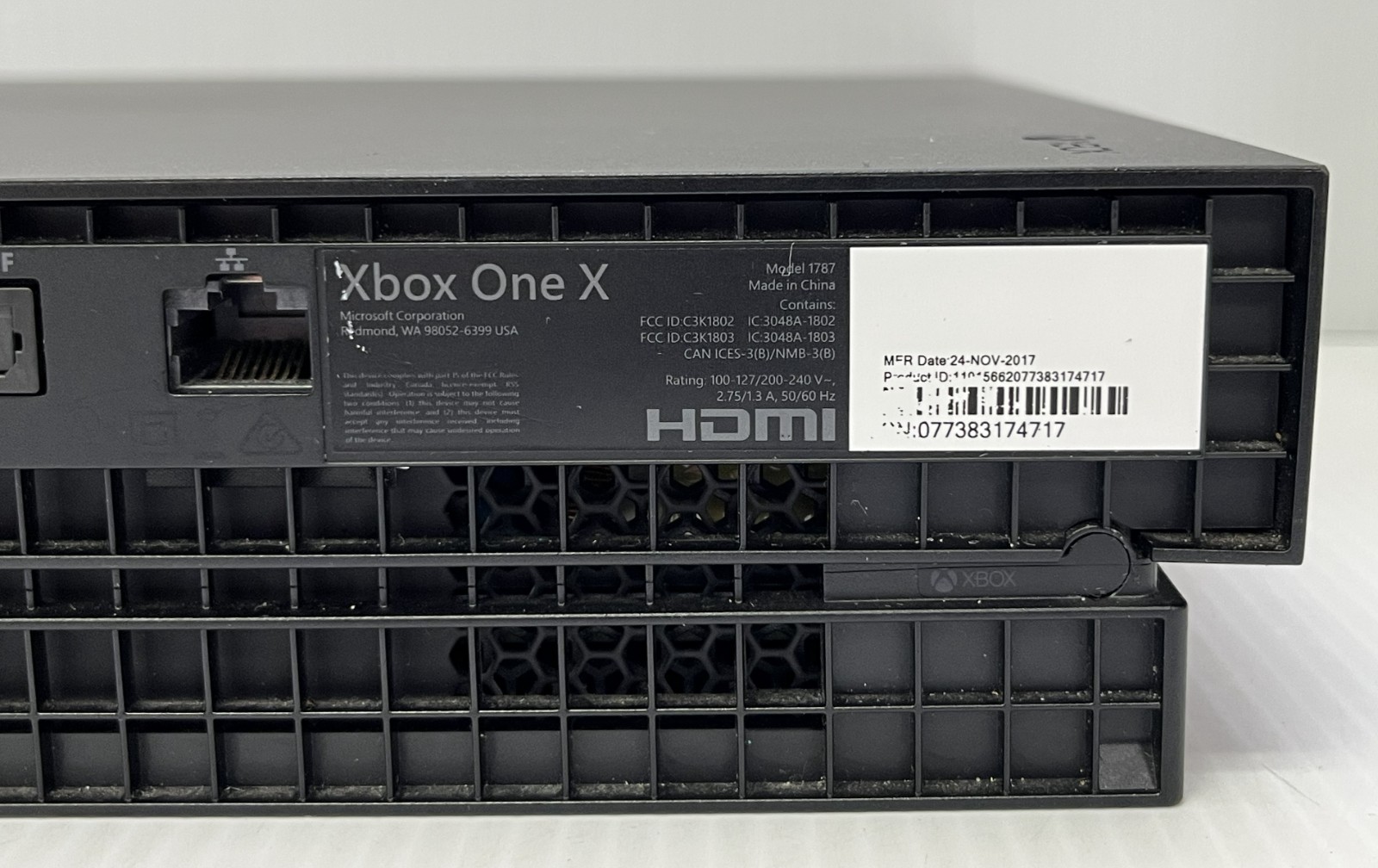 MA6 Microsoft Xbox One X Home Console, Black (Model 1787) 2019 Working