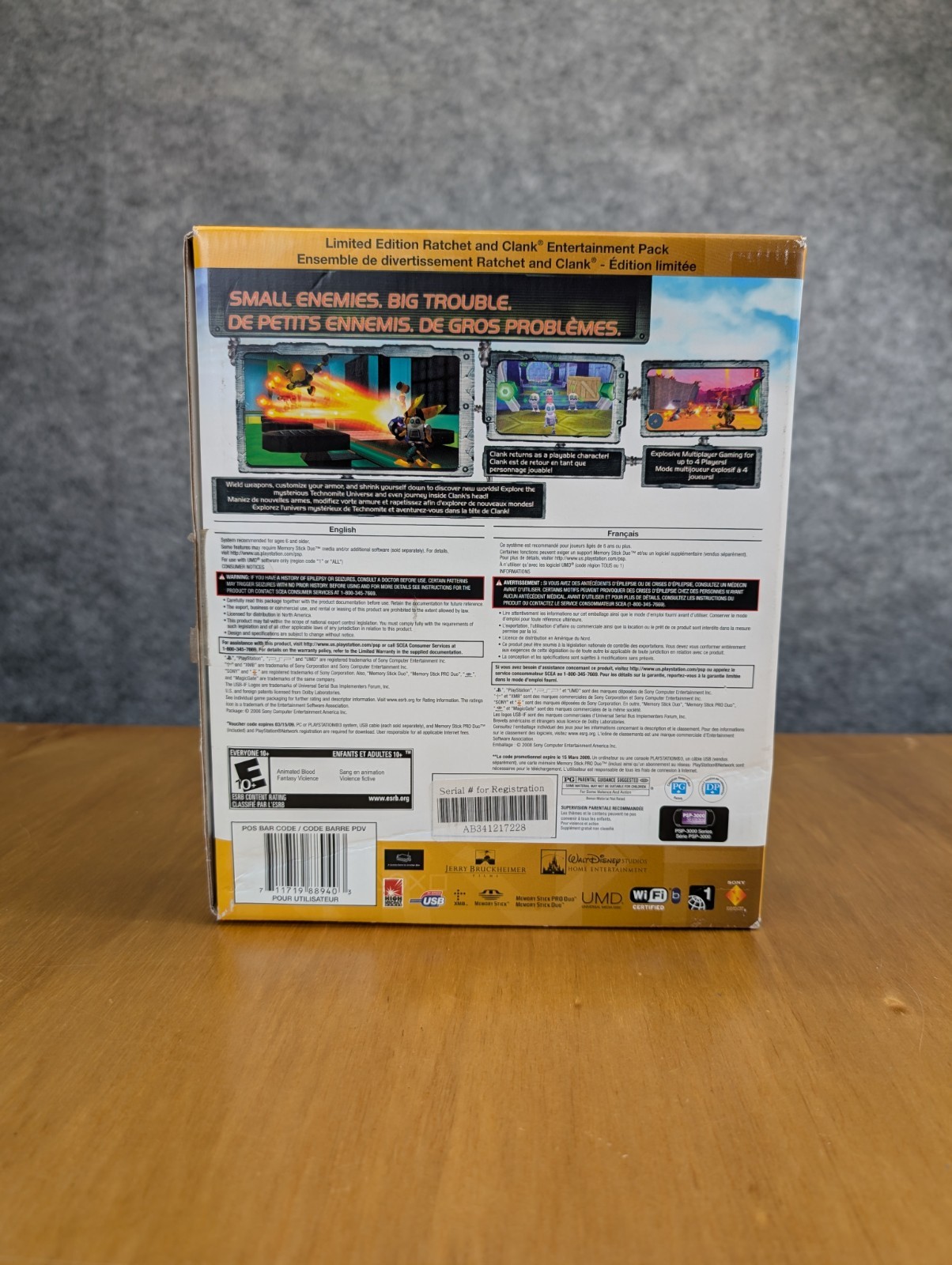 Sony PSP 3001 Ratchet And Clank Limited Edition, Mystic Black CIB
