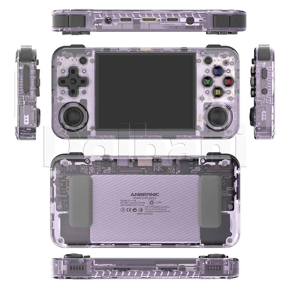 RG35XX H Purple Anbernic Retro Handheld Game Console Linux