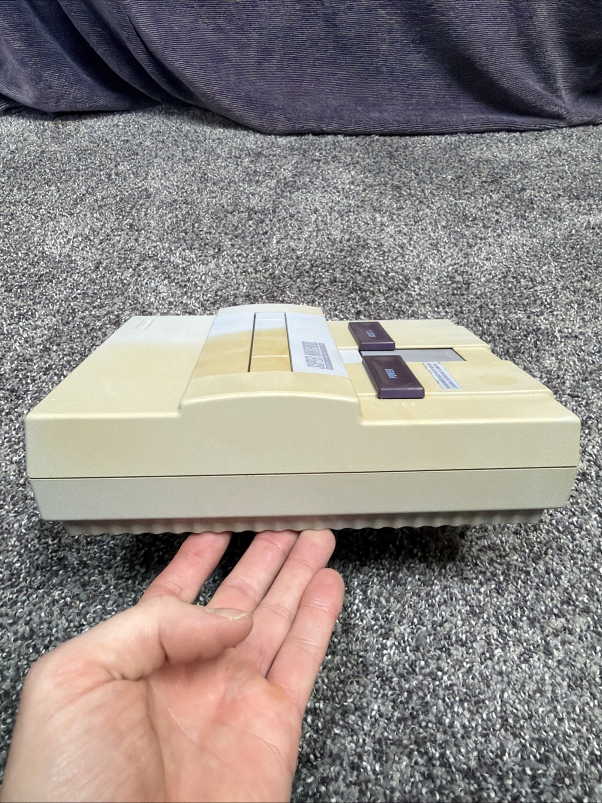 Super Nintendo SNES Console System Bundle w/OEM Controller Cables Game WORKING