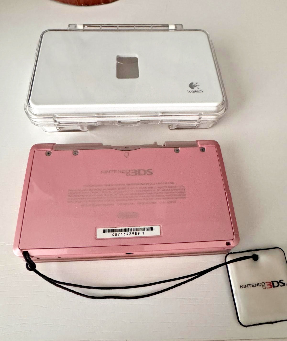 PINK Nintendo 3DS Handheld System Hard-Shell CASE + Black Carry Case, 8 Games