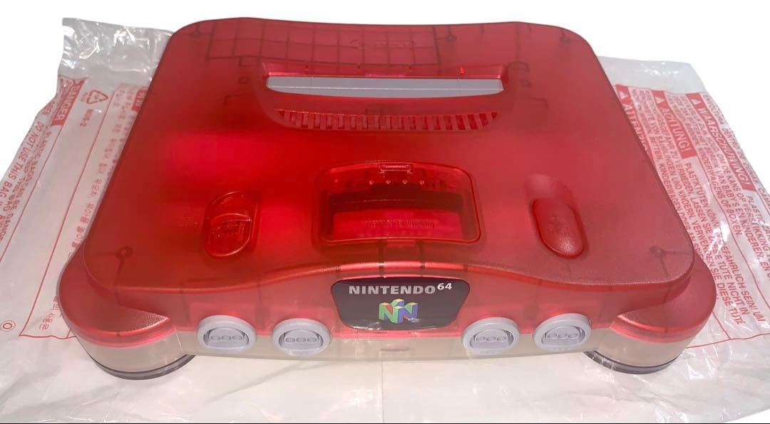 【Mint】Nintendo 64 N64 Game Console System Clear Red Tested w/box