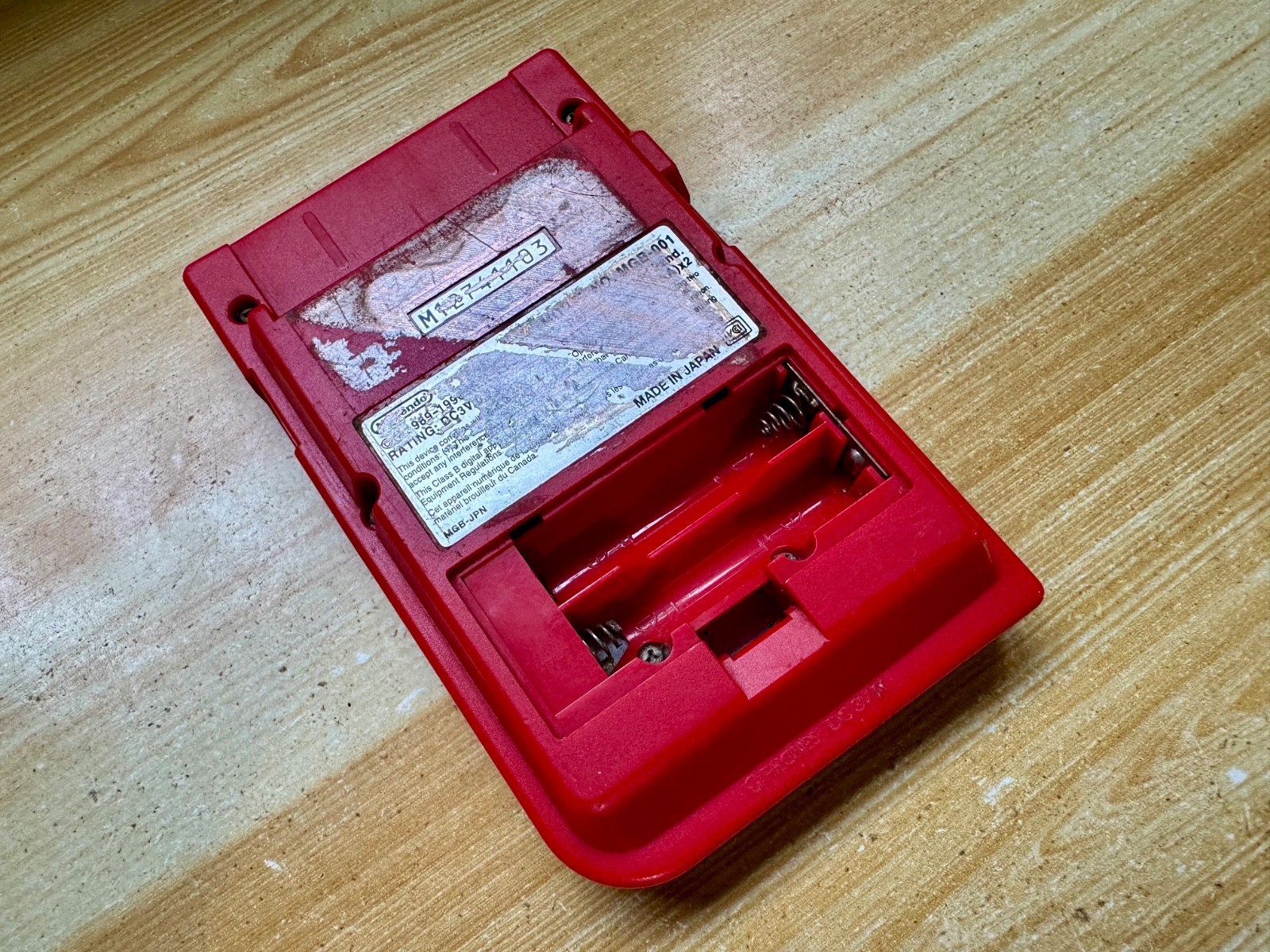 Nintendo Gameboy Pocket MGB-001 Flame Crimson Red Handheld System Console