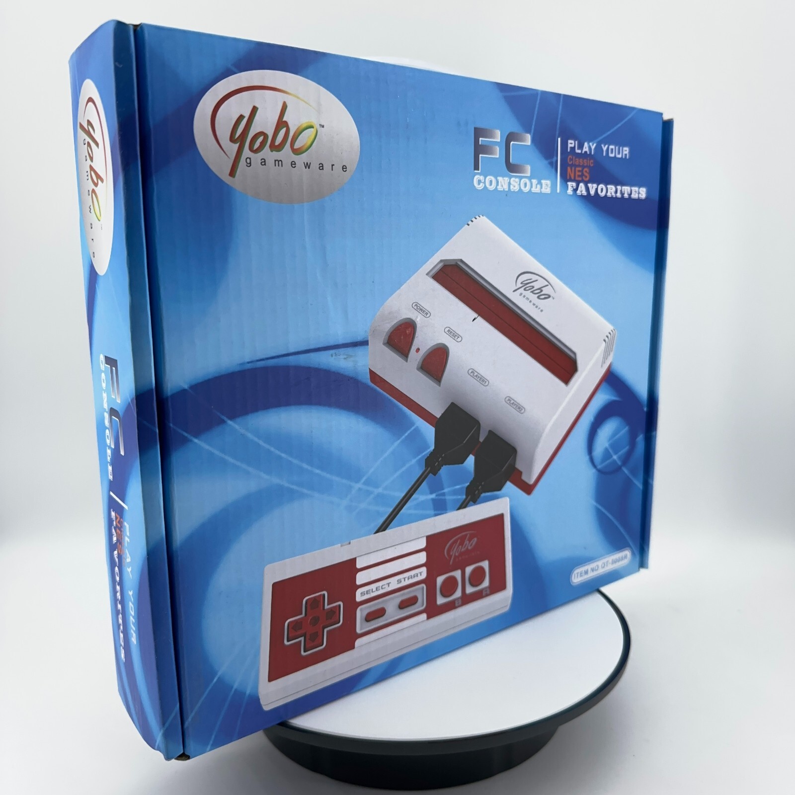 Yobo Fc Console Video Game System to play NES 8 Bit Nintendo Games Red & White