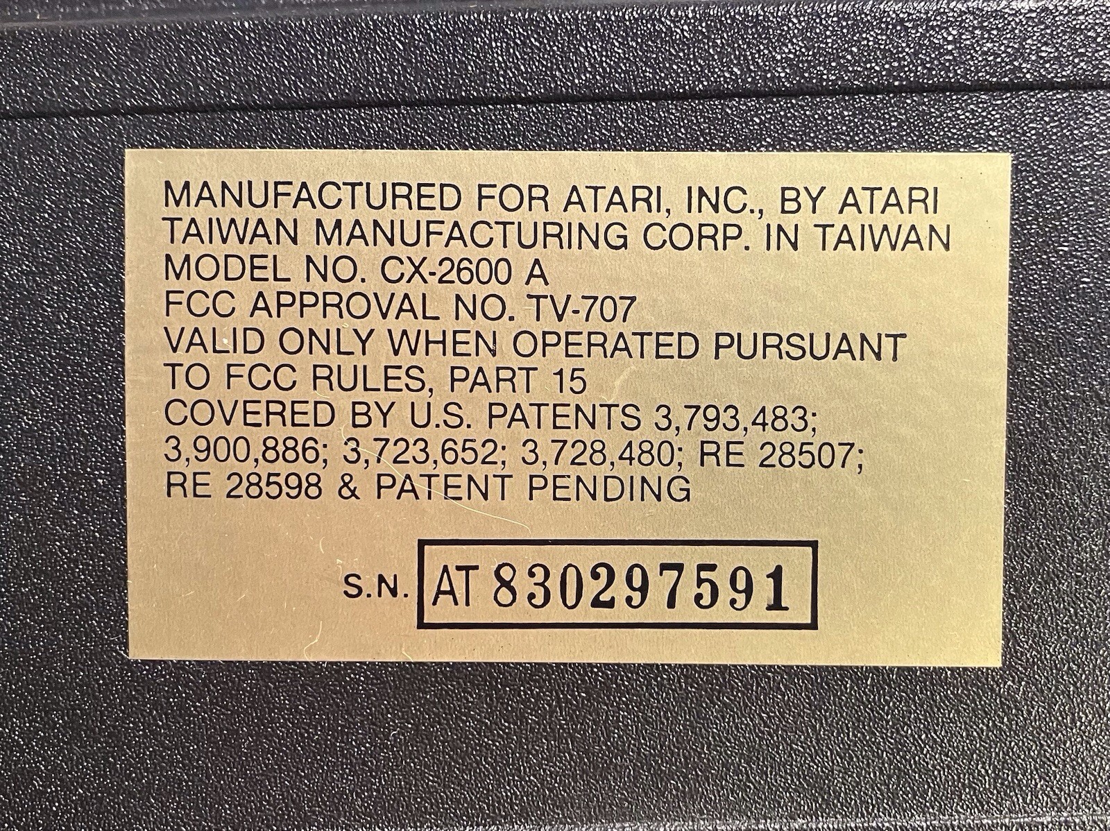 Atari CX-2600 CONSOLE-Joysticks, Power Supply, Switch & Game Case UNTESTED AS-IS