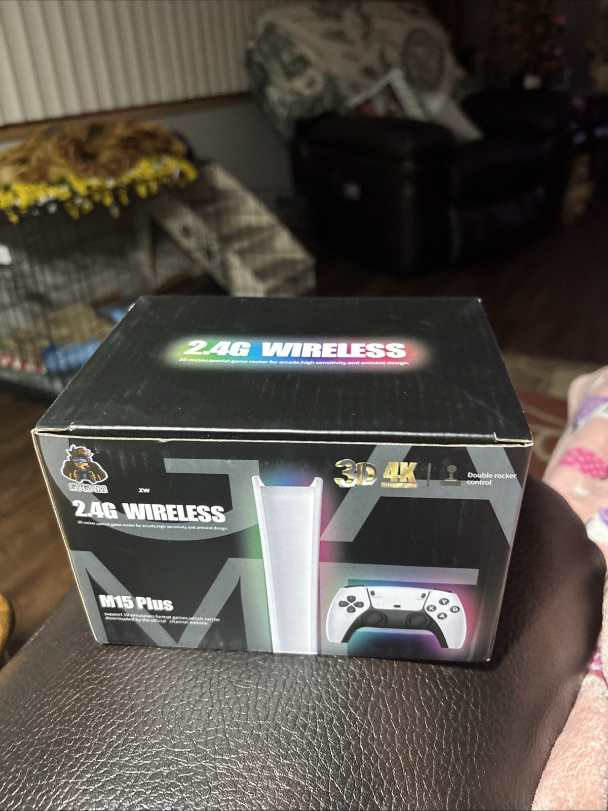 SJGAM M15 Plus 2.4G Wireless 4K 3D UHD HDMI USB Home Console White NIB