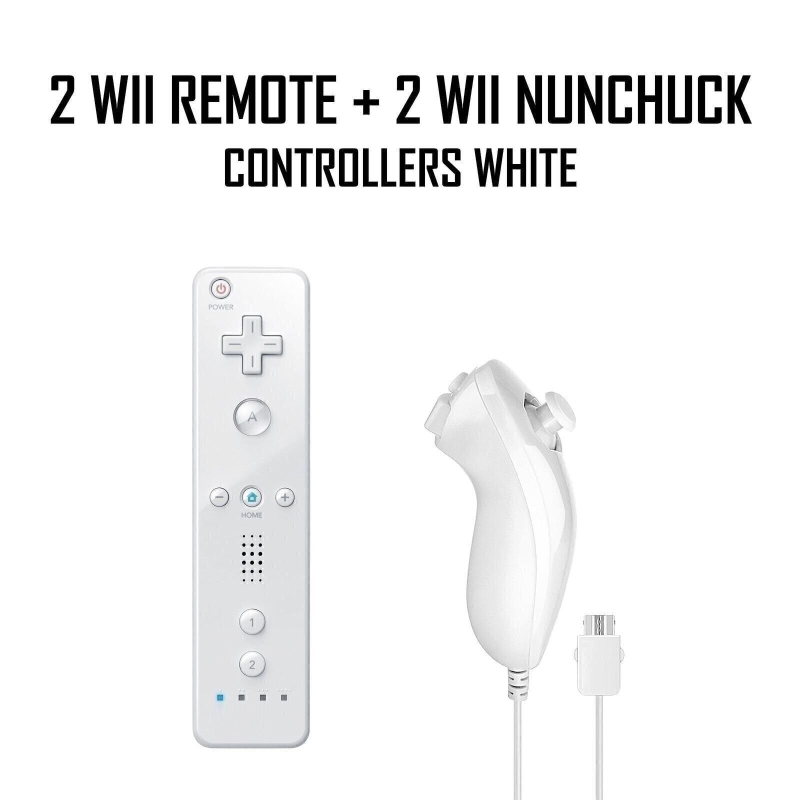 Authentic Wii Console White + Two Remotes + GameCube + 1 Year Warranty + USA