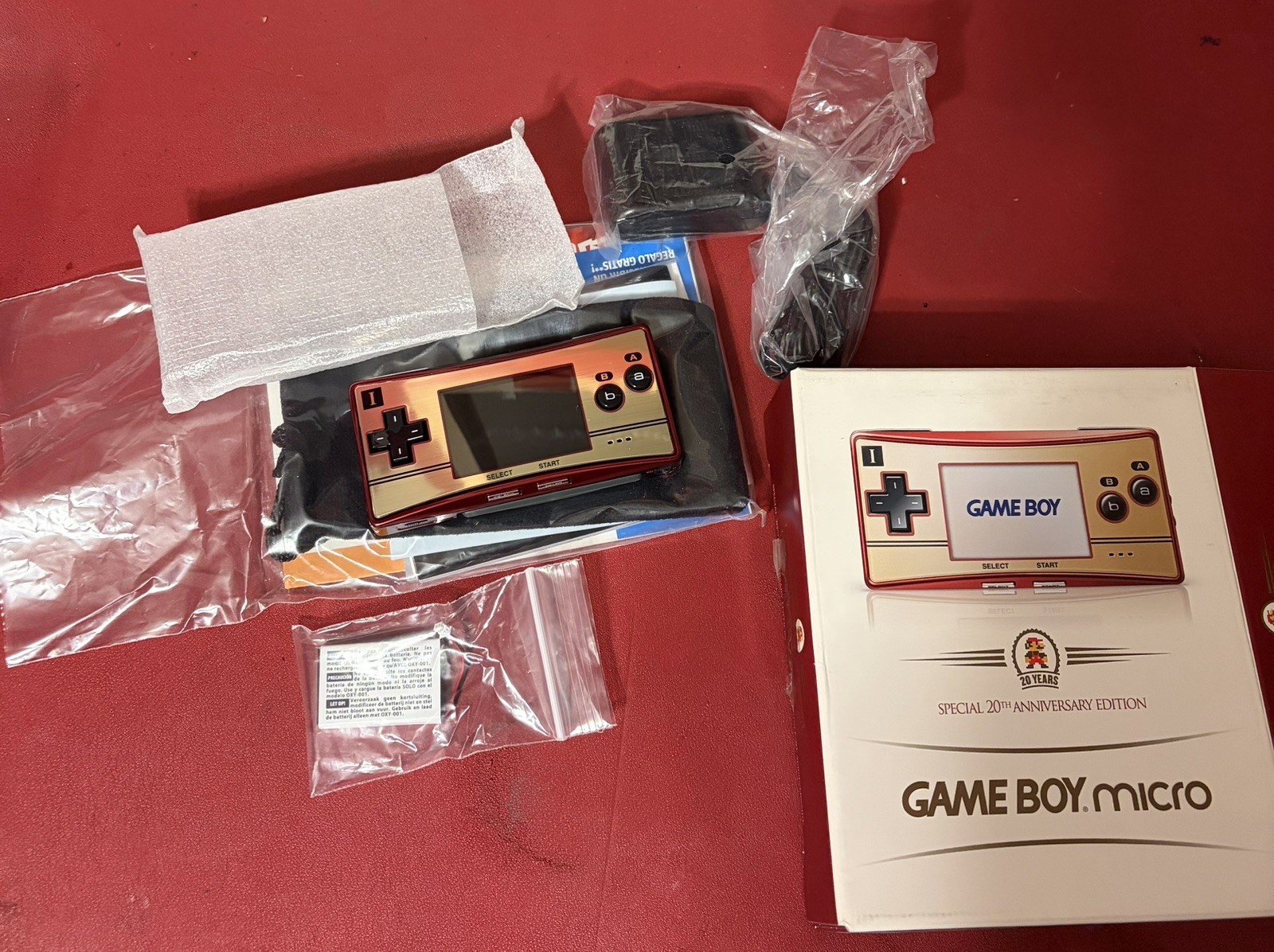 Nintendo Game Boy Micro – 20th Anniversary Edition Handheld System – Gold/Red