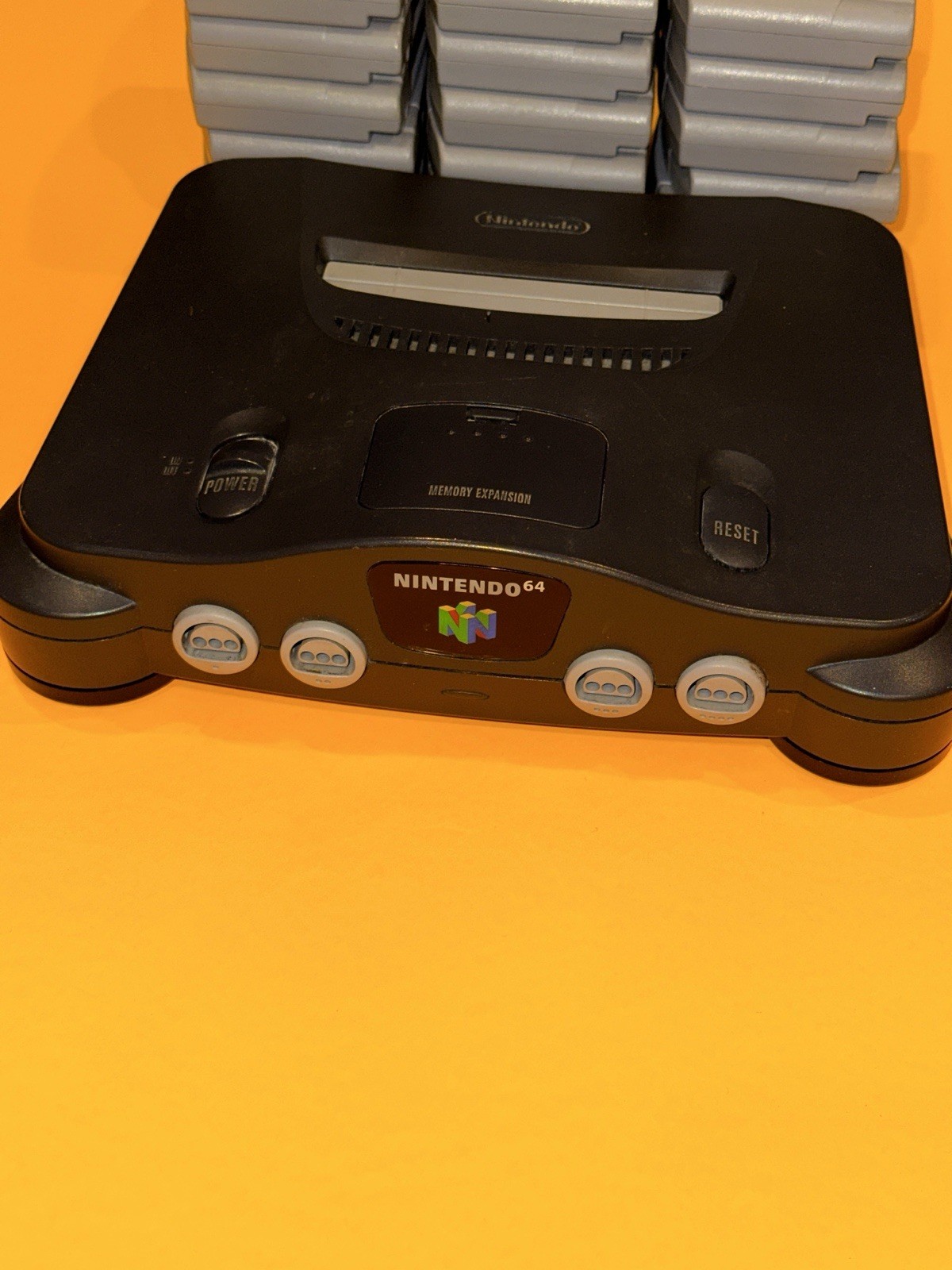 Nintendo 64 Black Console N64 w/Accessories + 18 RARE Game Cartridges FLAW READ