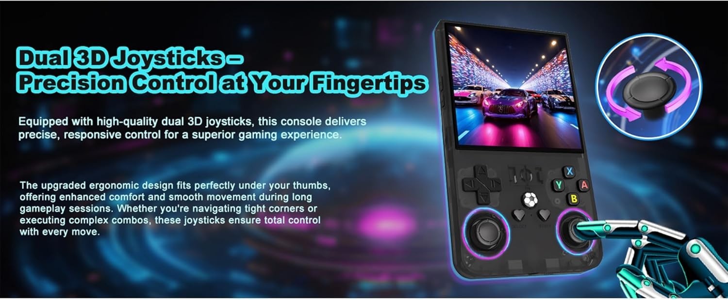 128GB,R36MAX Handheld Game Console 4.0 Inch IPS Screen,22000+ Games, Video Games