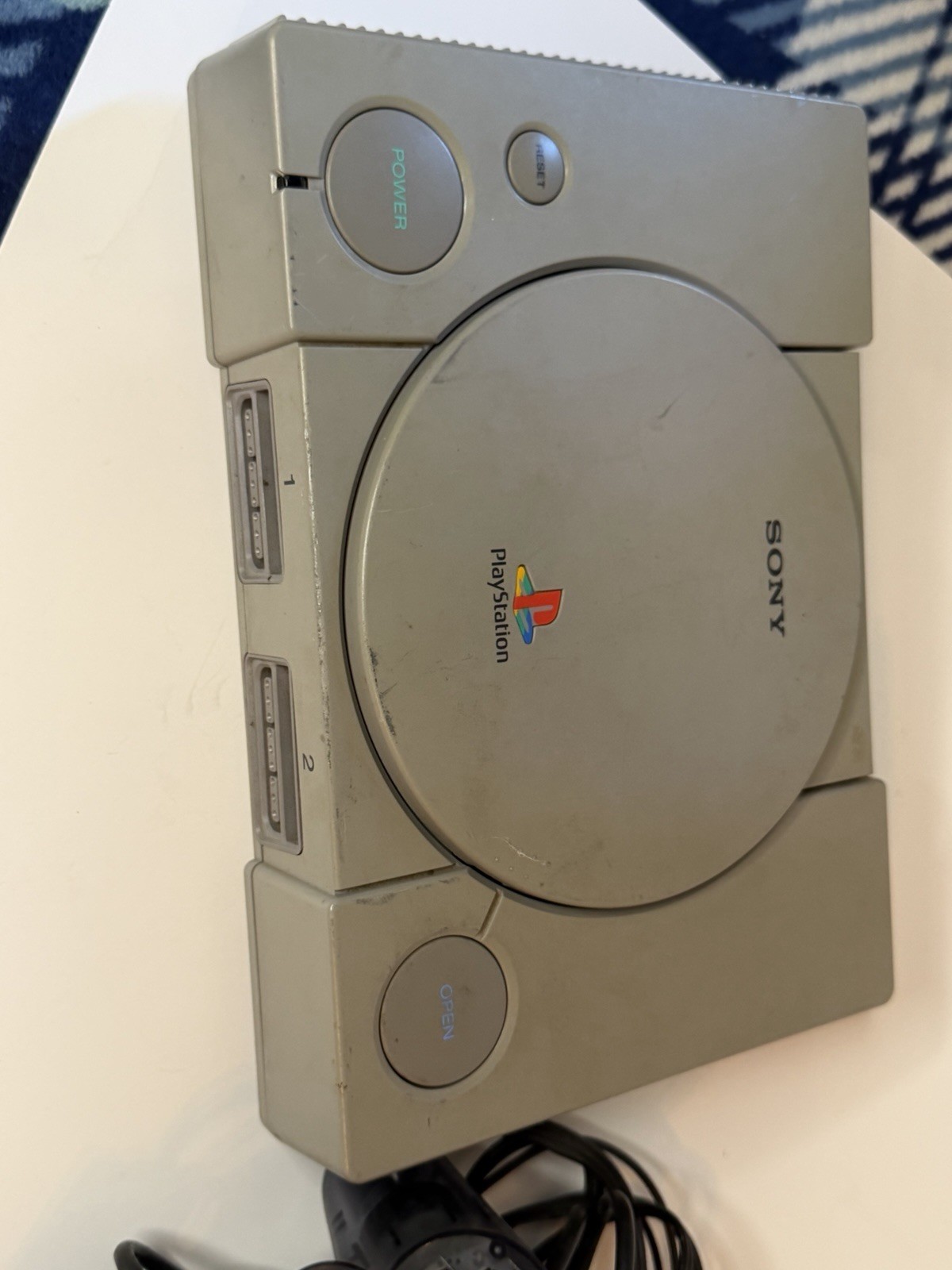 Sony PlayStation 1 PS1 Gray Console System SCPH-7501 Untested Cords & Controller