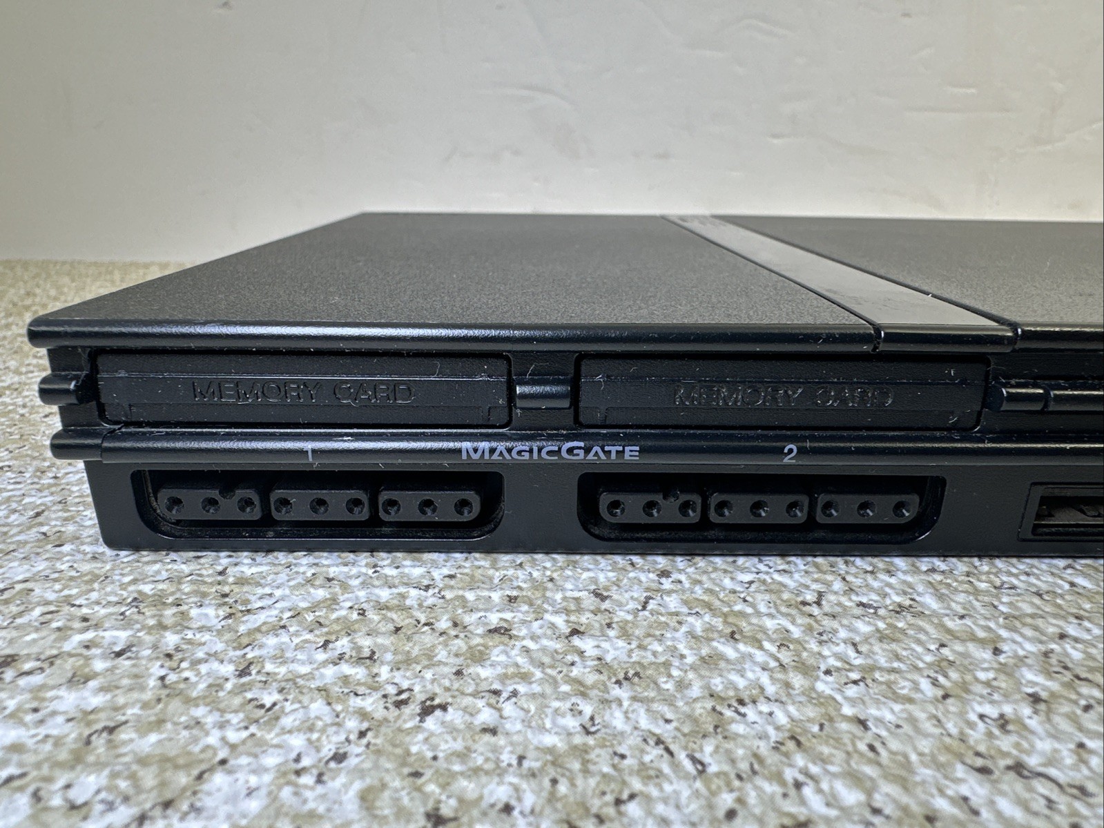 Sony PlayStation 2 Slim Launch Edition Charcoal Black SCPH-75001 Tested & Works