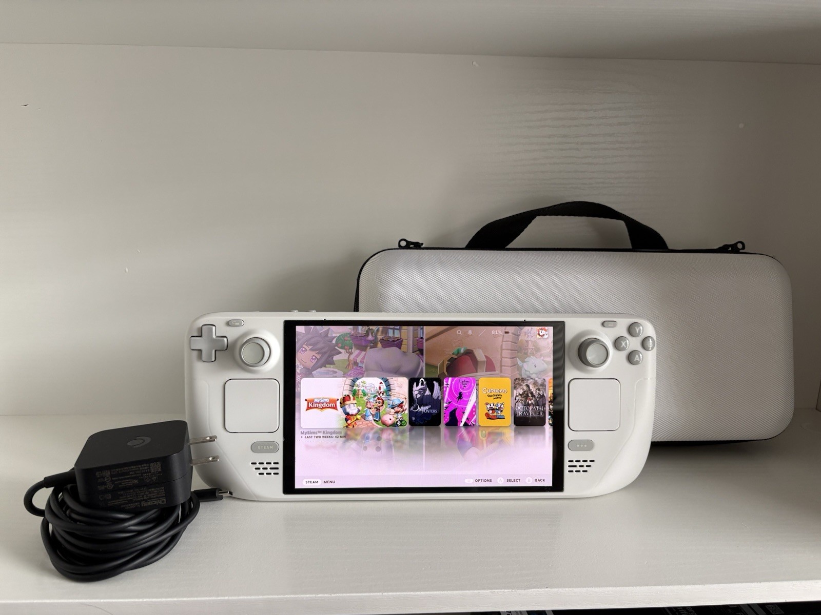 Valve Steam Deck OLED Limited Ed. White 1TB Handheld Console w/Case- Excellent