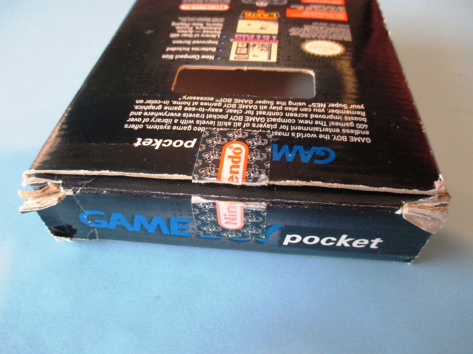 Nintendo Game Boy Pocket Blue Handheld System in Box FREE Ship!