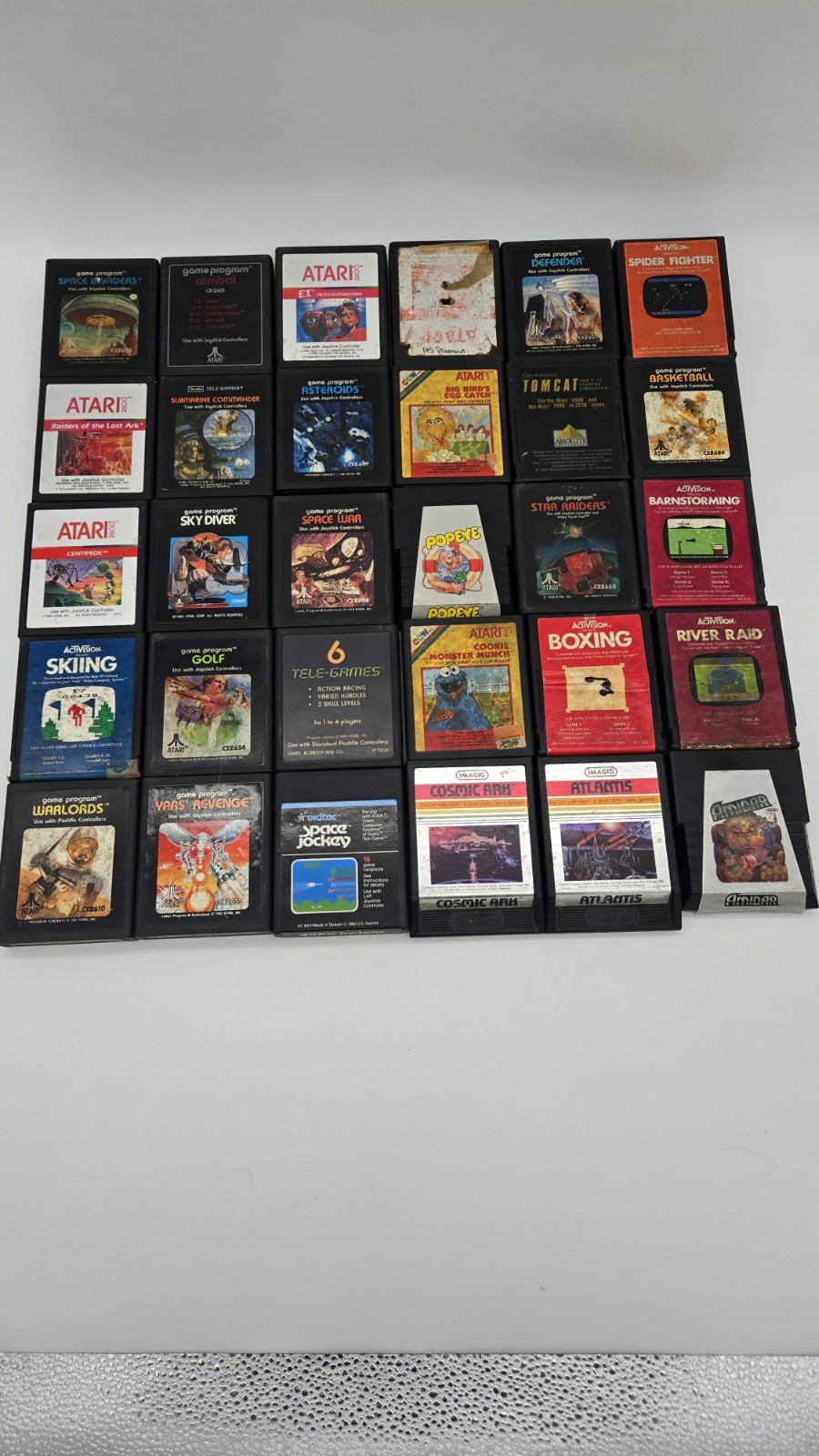 Vtg Atari 2600 Junior Jr Console System Bundle 30 Games Tested 3 Controllers