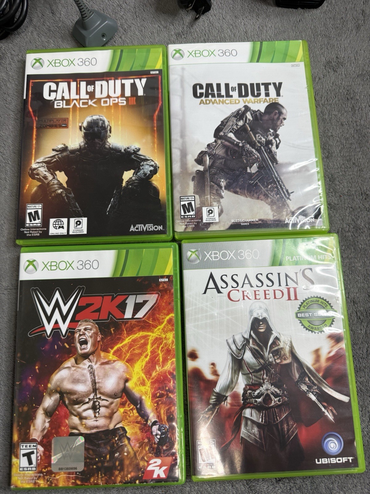 Microsoft Xbox 360 E 250GB Console W/ Original Box Games OEM Controllers Tested