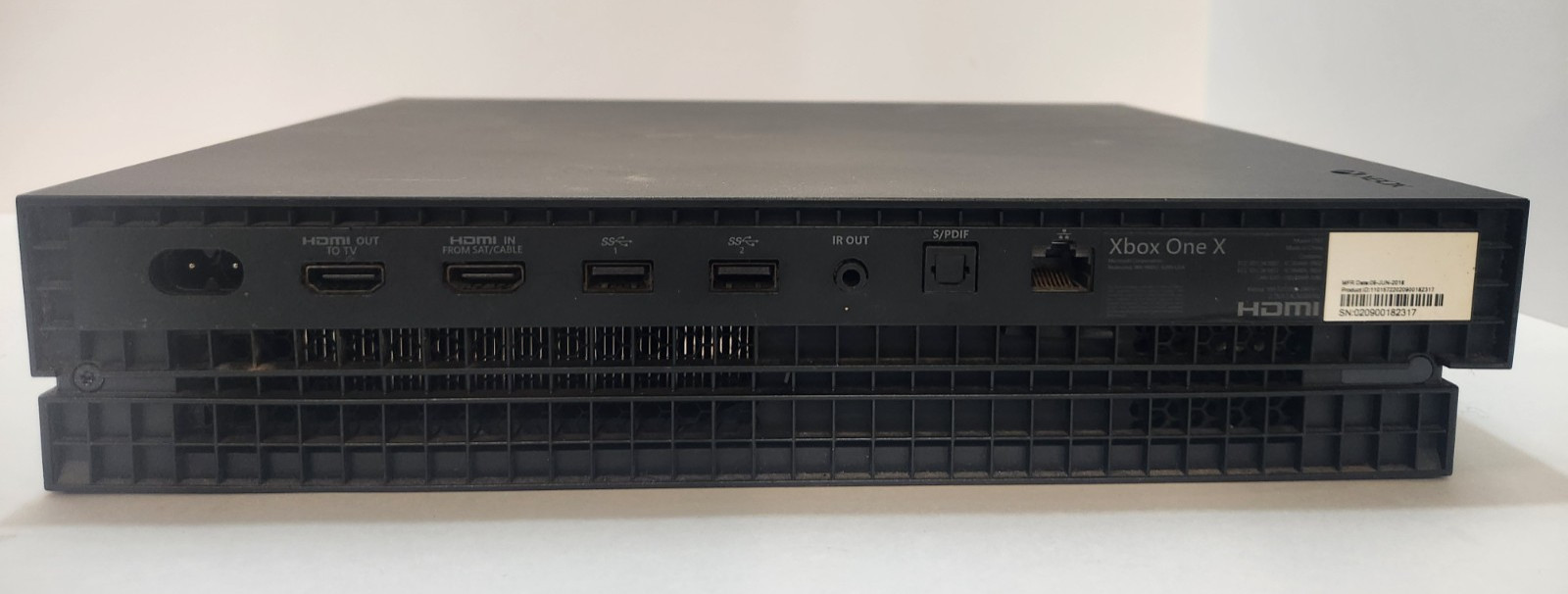 Microsoft Xbox One X Black Model 1787 1TB HD Tested Works W Controller & Cables