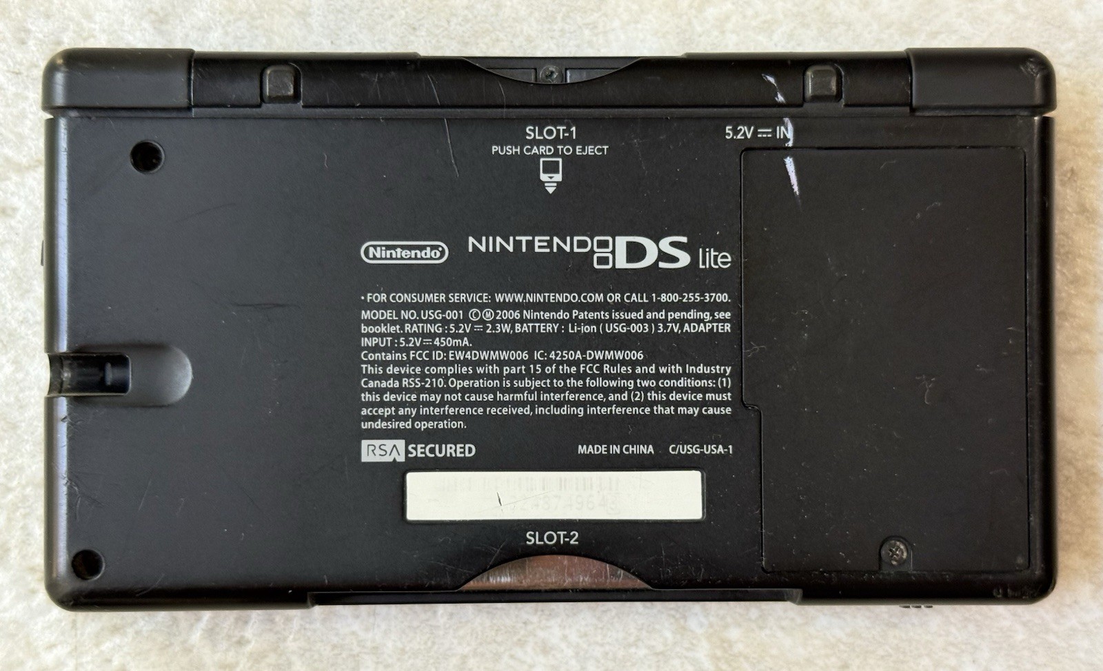 Blue Nintendo DS Lite, Charger And Slot 2 Cover Included, Works