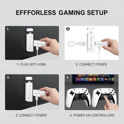 Retro Wireless Gaming Console 2026 – 128GB, 23 Emulators, 20,000+ Games, 4K HDMI