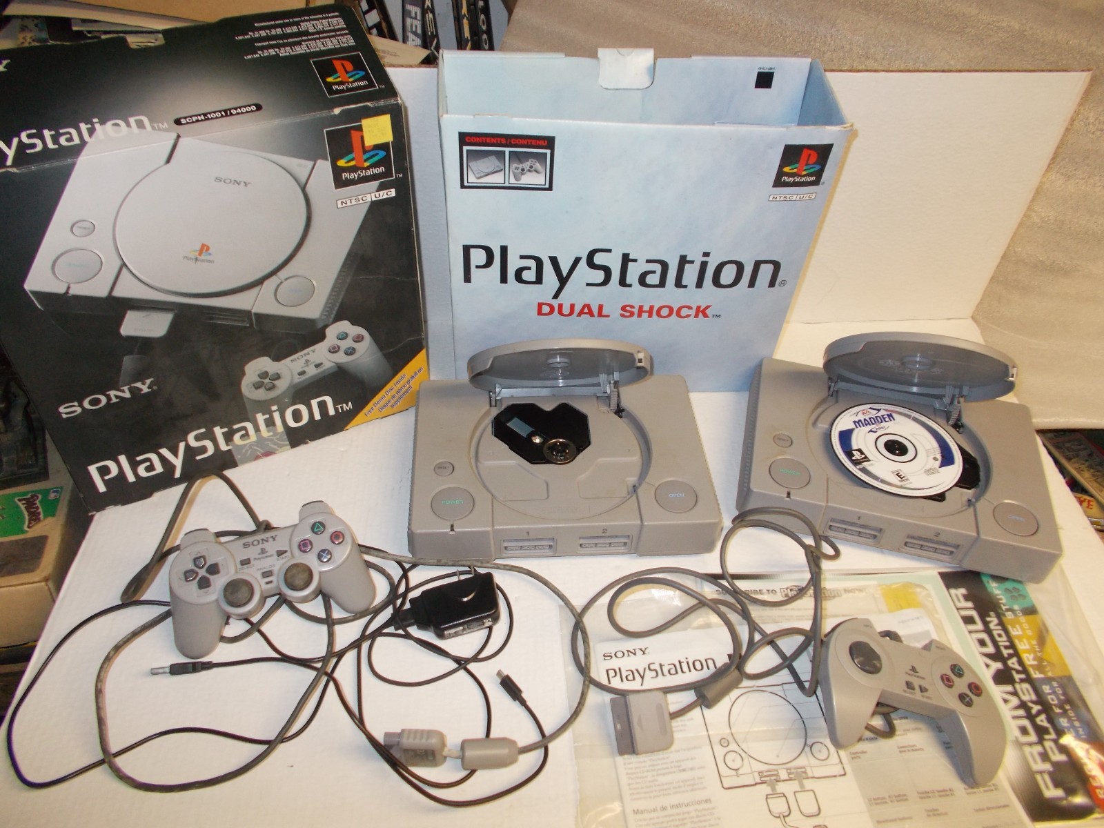 1999 & 1996 Playstation and Controller ,Box (AS IS)