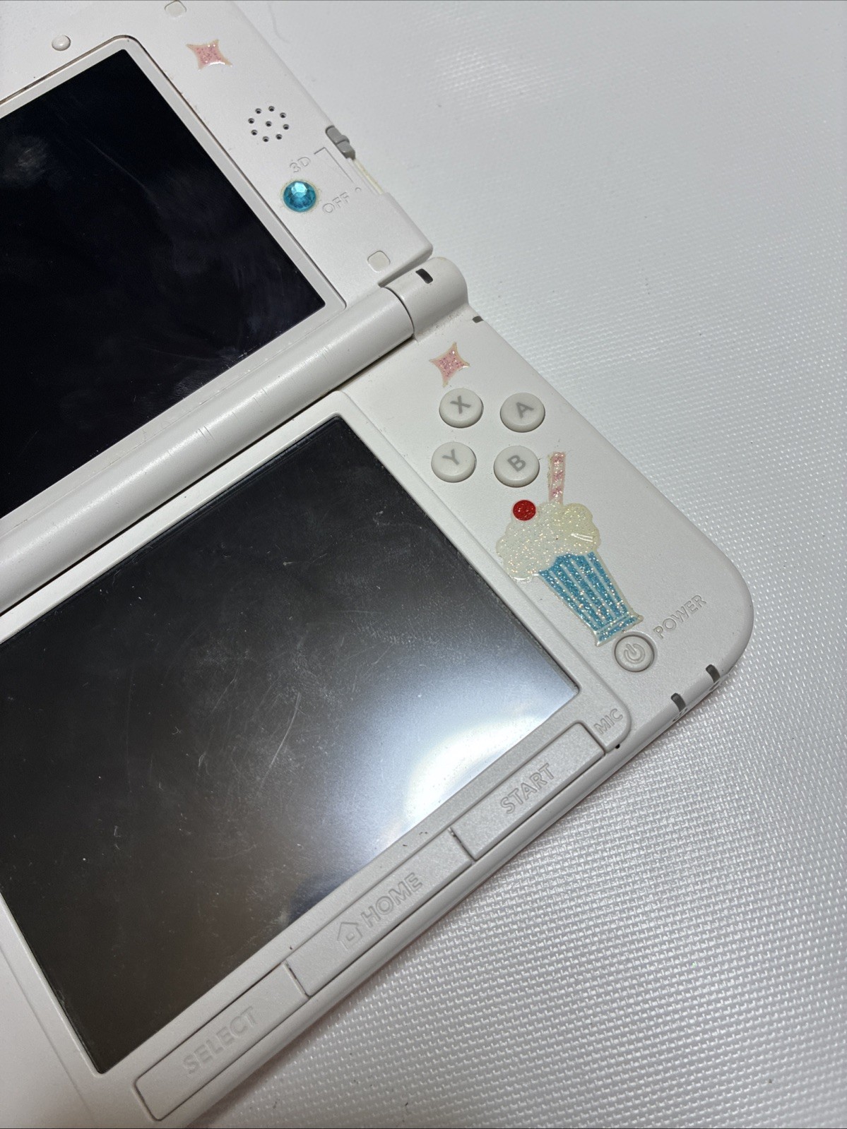 *PARTS* Nintendo Nintendo 3DS XL Handheld System Console Pink/White SPR-001 USA
