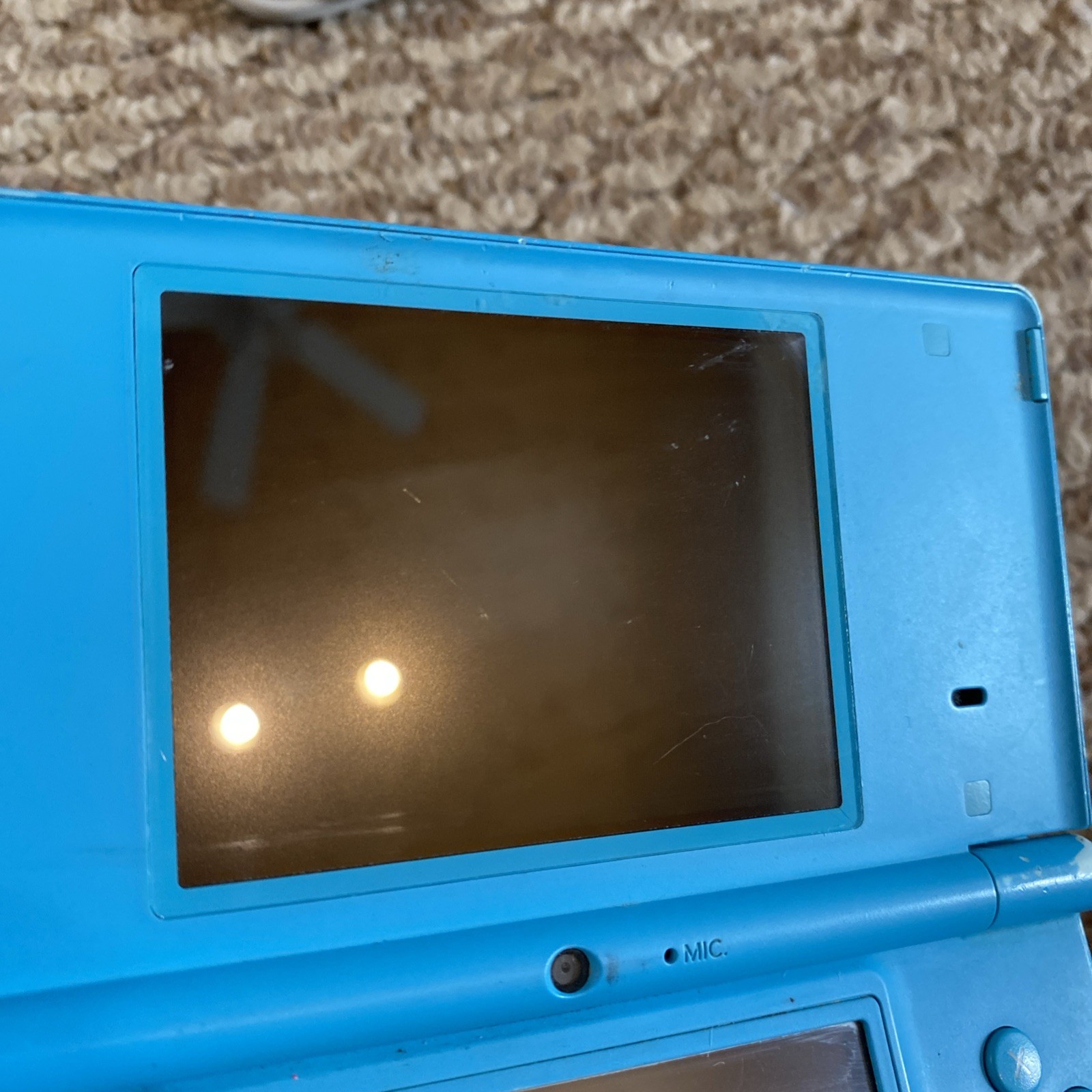 Nintendo DSi Blue Handheld Console Camera/Charger Stylus Tested